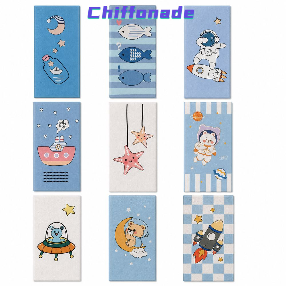 Chiffonade ชิฟโฟนาเด เบาะป้องกันการชนกัน,ตัวป้องกันผนังกาวตนเองกันน้ํา,กันกระแทกกันกระแทกเบาะพิมพ์การ์ตูนโฟมกันชนเด็กห้อ