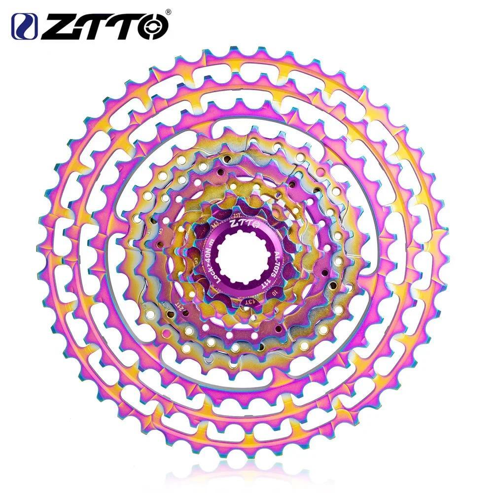 ZTZTTO Ultralight MTB Bike 10 Speed 11-46T SLR Cassette ULT Rainbow k7 Mountain Bike 10V 46T Freewhe