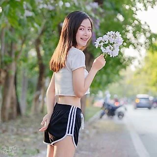 กางเกงขาสั้นผู้หญิง สายฝอ 3 แถบ 🔥 เอวยืดได้เยอะ ใส่วิ่ง นอน ออกกำลังกาย สบายมาก