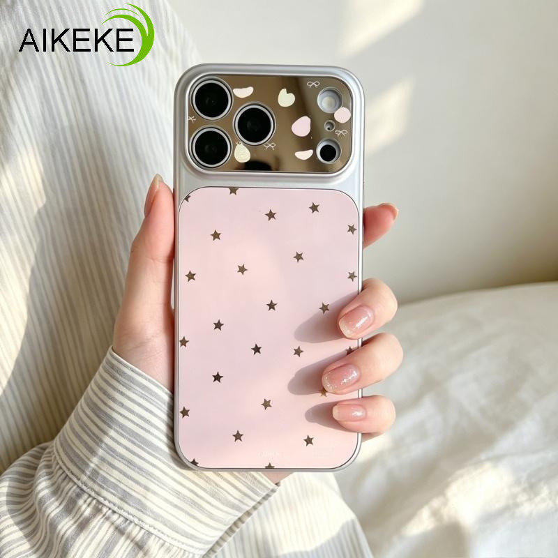 สไตล์เกาหลี Hollow ดาวกระจกเคสโทรศัพท์สําหรับ OPPO A6 A6i A6S A6T A6X A5 A5M A5S A5X A5i A3 A3X A3S 
