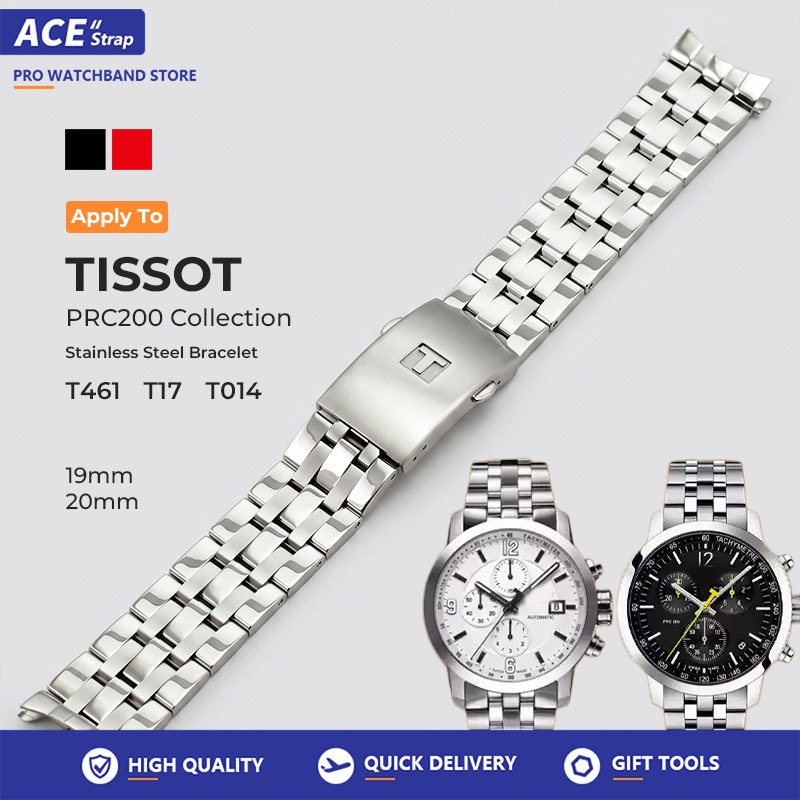 เหมาะสายนาฬิกา TISSOT 1853 PRC200 Series - สายสแตนเลส 19mm สําหรับผู้ชายเหมาะกับ T461 / T17 / T01443