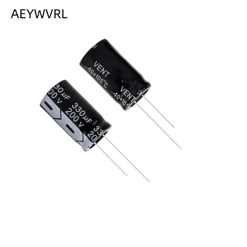 50PCS 330uF 200V Radial Electrolytic Capacitor 200V330UF 18*35 มม.
