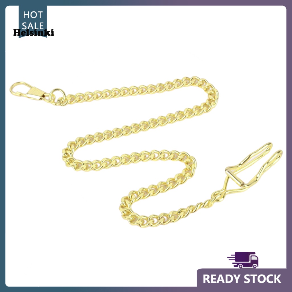 HLS Unisex Vintage Alloy Pocket Watch Link Chain สร้อยคอเครื่องประดับของขวัญ Decor
