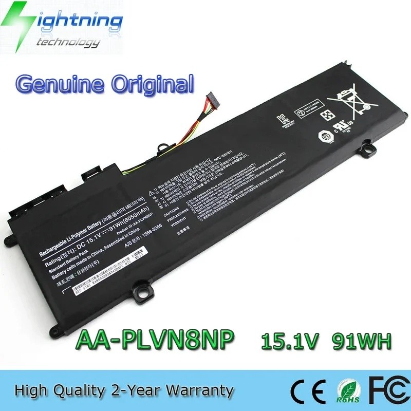 AA-PLVN8NP 15.1V 91Wh แบตเตอรี่แล็ปท็อปสําหรับ Samsung ATIV Book 8 NP770Z5E NP780Z5E 870Z5G 880Z5E ฯ