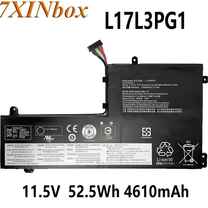 7XINbox L17L3PG1 L17C3PG1 L17M3PG3 11.5V 52.5Wh 4610mAh แบตเตอรี่แล็ปท็อปสําหรับ Lenovo Y530-15ICH Y
