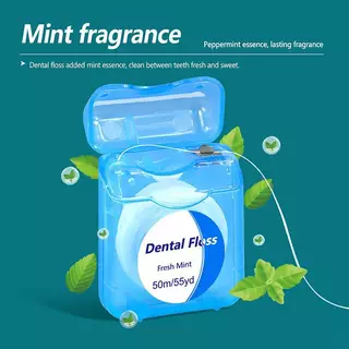Dailt 1PC New Mint Flavour Ultra-fine High Tensile Floss ไหมขัดฟันแบบพกพา 50M Oral Hygiene สายทําความสะอาดฟัน (TH)