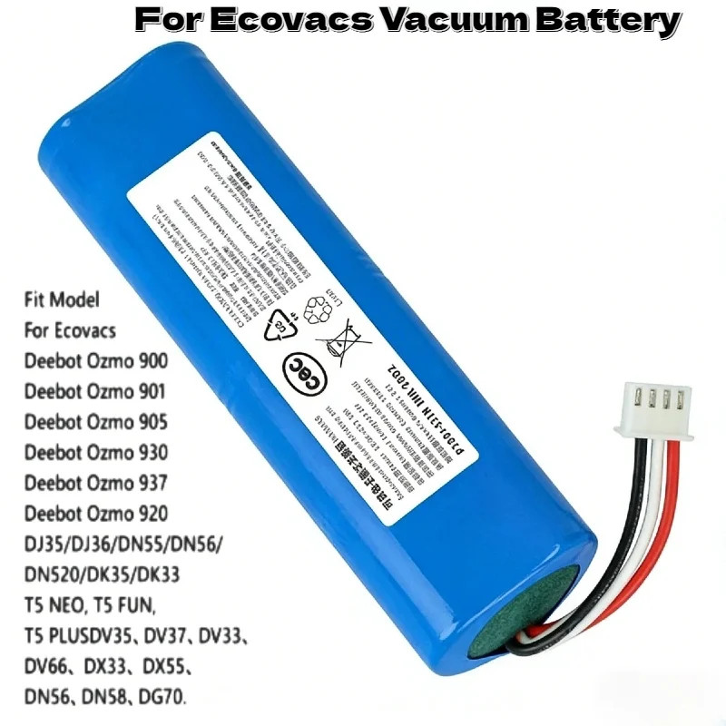 สําหรับ Ecovacs Deebot Ozmo 900 901 905 920 930 737 N8 Pro เครื่องดูดฝุ่นแบตเตอรี่
