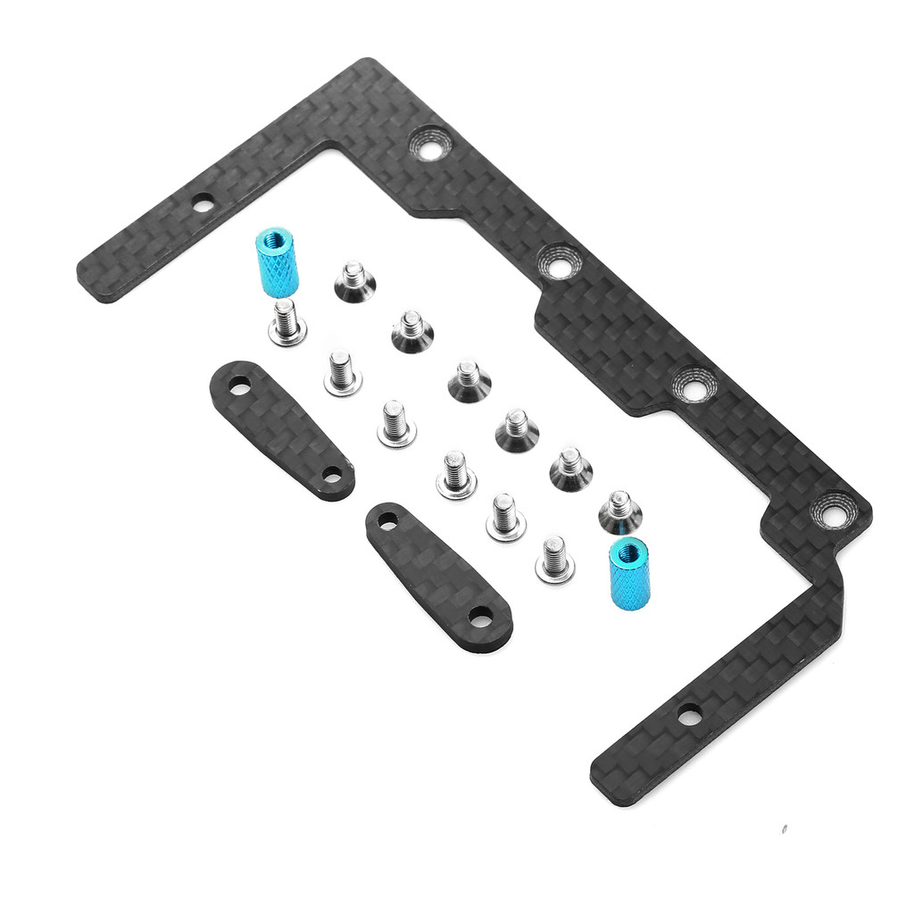 TAMIYA TT02 คาร์บอนไฟเบอร์กลางแบตเตอรี่สั้นแบตเตอรี่ Prepose Bracket Mount สําหรับ 1/10 RC รถ Tamiya TT-02