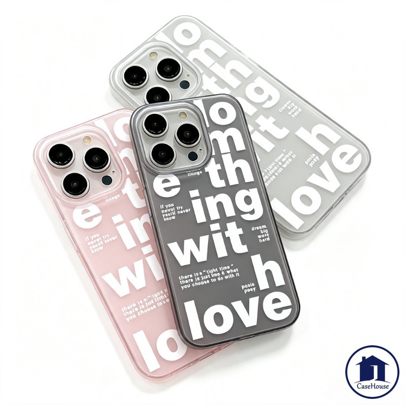เคสทรายรูใหญ่ ลายข้อความอังกฤษ เข้ากันได้กับ IPhone 16 17 13 air 11 14 12 15 Pro Max XR XS X 6 6s 7 8 16 15 Plus