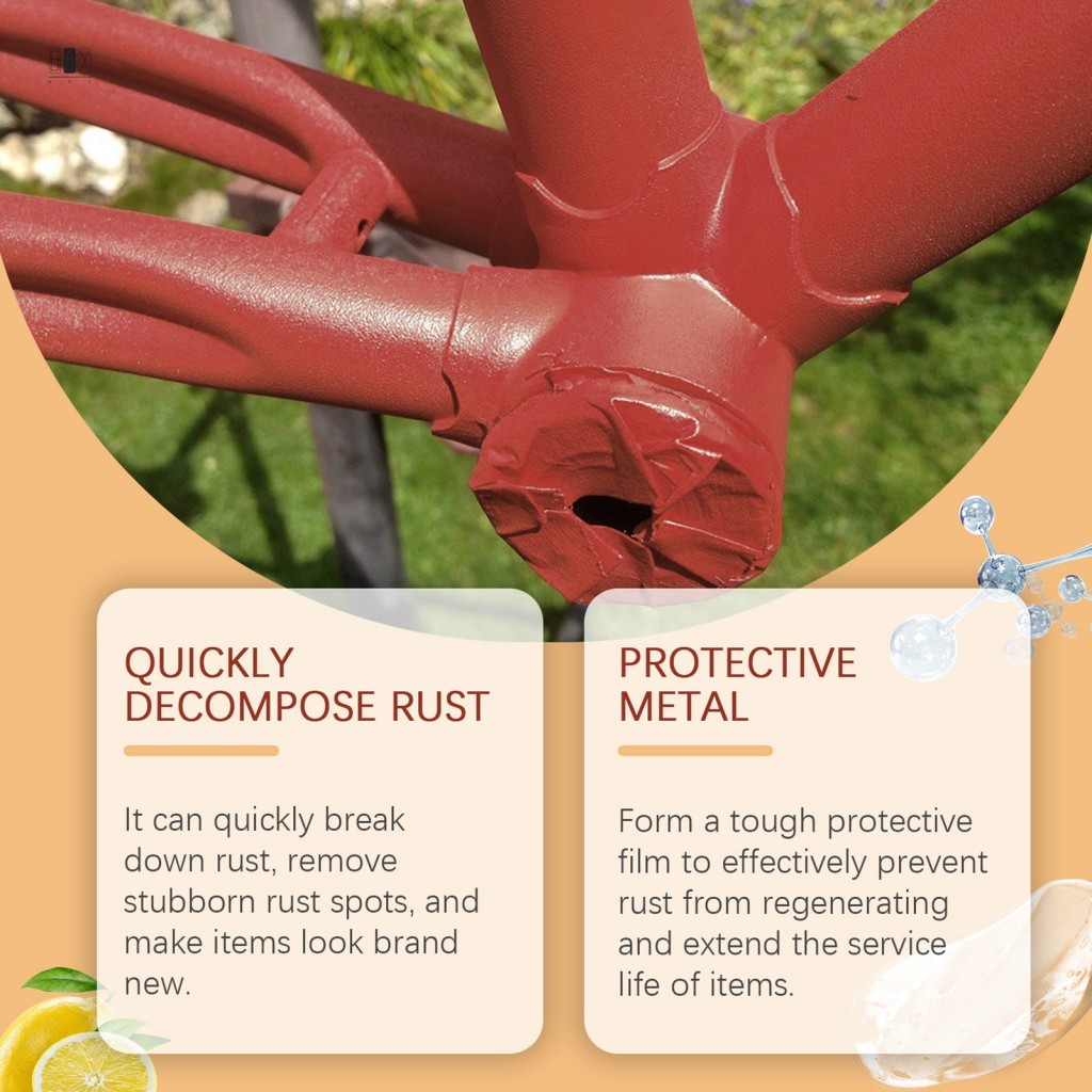 Rust Converter 100ML Multi-Functional Metal Cleaner สําหรับประตูเหล็กเครื่องมือ Anti-Rust Treatment 