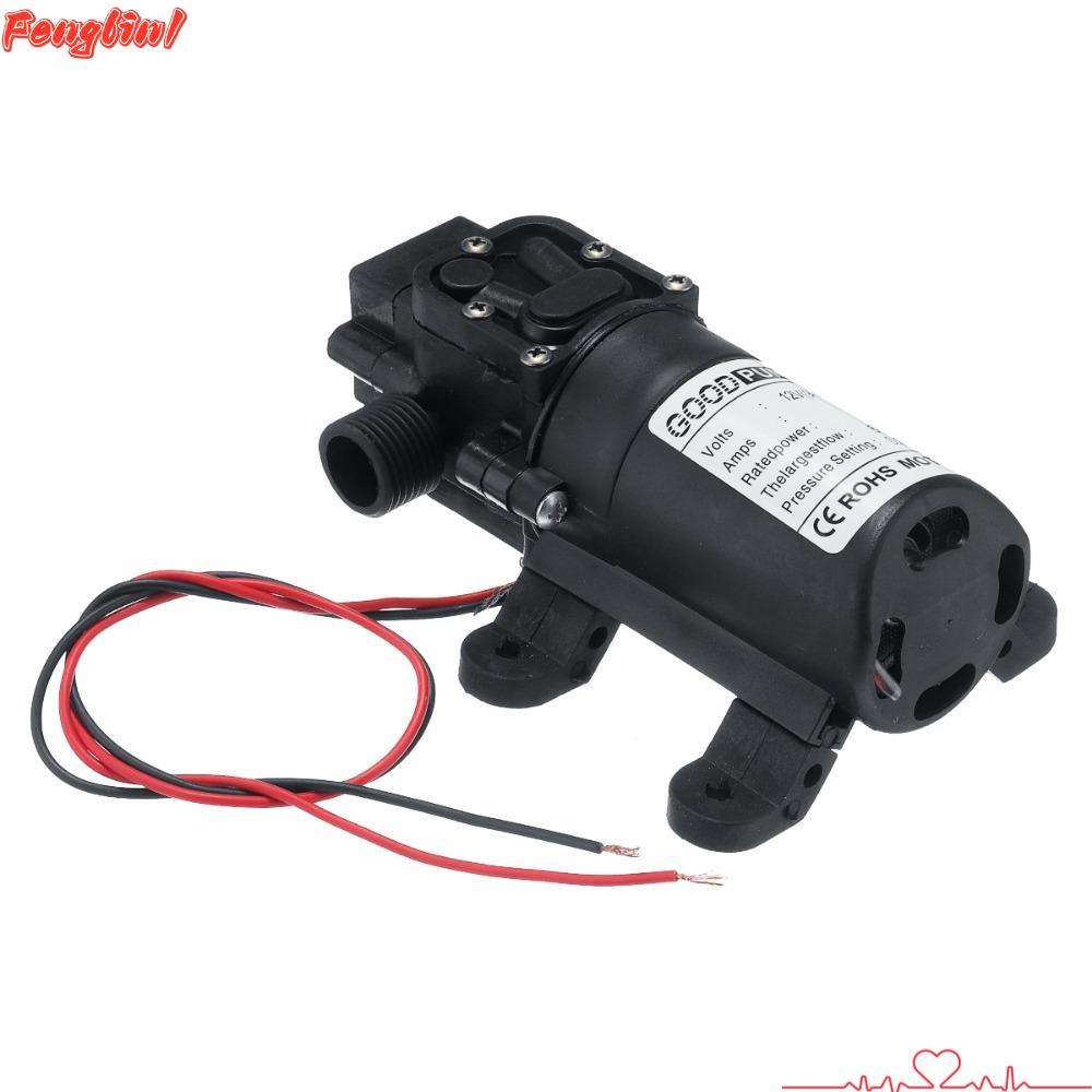 FENGLIN1FR ปั๊มน้ําไดอะแฟรม, 6 L/Min 70W Self Priming ปั๊ม, Professional 0.9MPA 130Psi 20 มม.ท่อ 12V