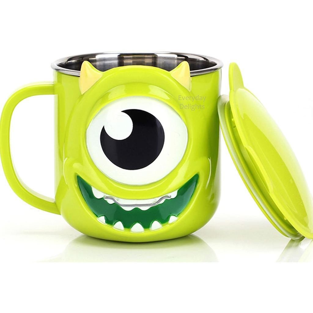 迪士尼 Disney Monster University Mike Green Nike Red Red Red 3D 杯带盖,250 IQ5U