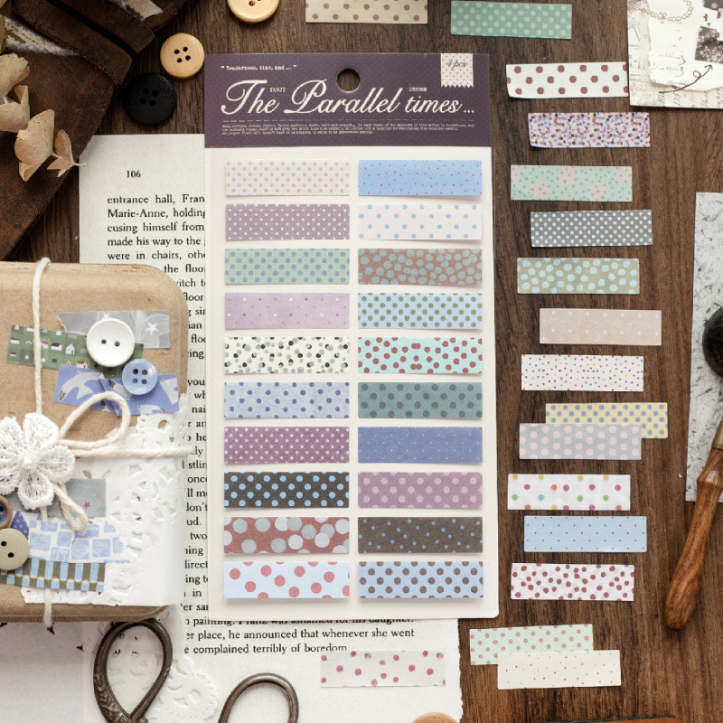 ไดลี่|4 ชิ้น/แพ็คเกจ Basic All-Match สติกเกอร์แผ่นแบนโน้ตบุ๊ครายวัน DIY สติกเกอร์ตกแต่งฐานโน้ตบุ๊ควัสดุตกแต่งสติกเกอร์
