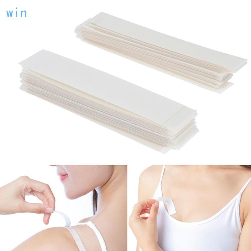 Win 36 ชิ้นเทปสองด้านใสสําหรับผู้หญิงเสื้อผ้าชุดร่างกายผิวชุดชั้นในสายรัด Anti-Slip กาวโปร่งใส Stick