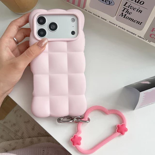 สีทึบดาวเมฆโซ่ซิลิโคนเคสโทรศัพท์สําหรับiPhone 17 Pro Max 16 Pro Maxกันกระแทกป้องกันปลอก