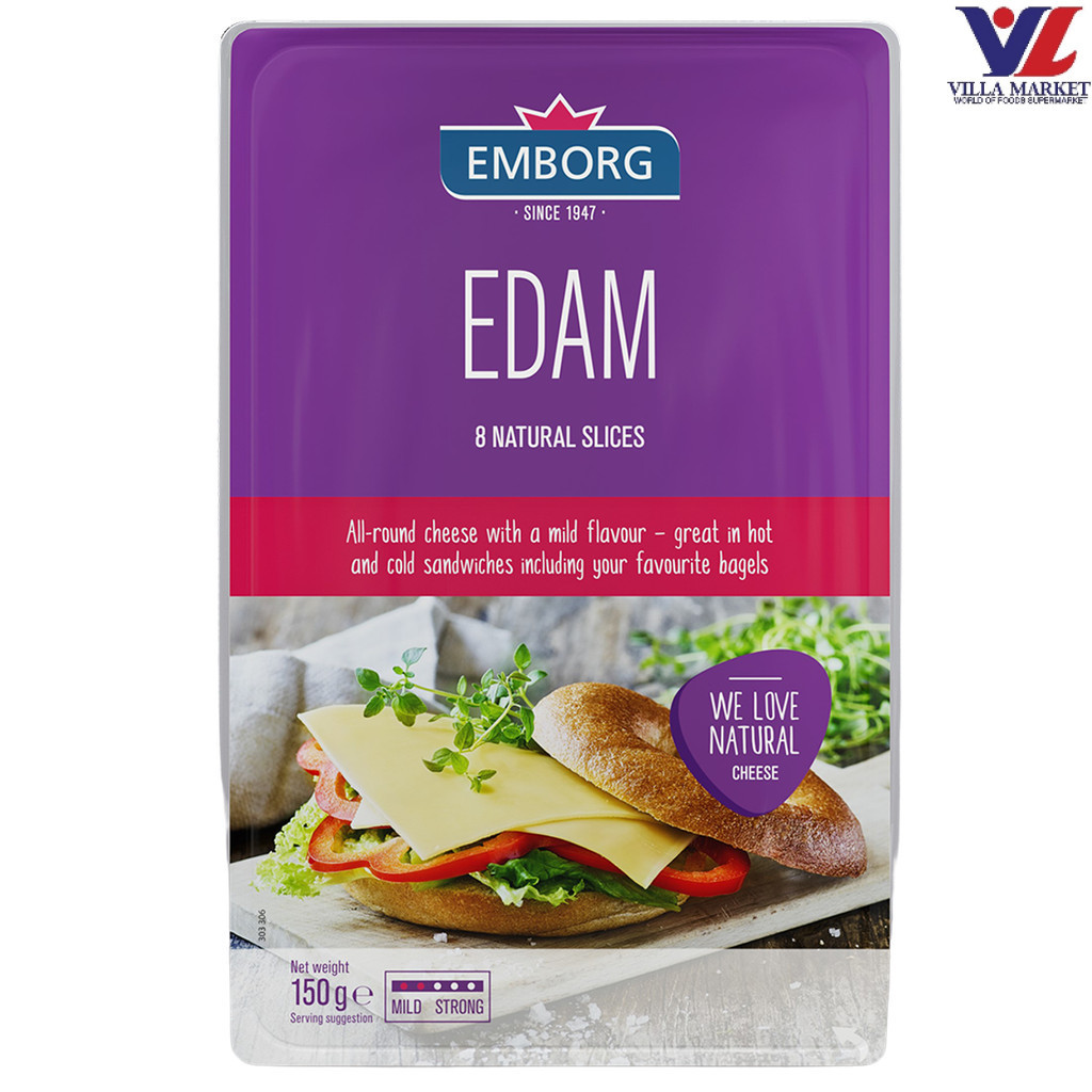 Emborg Sliced Edam Cheese เอ็มบอร์ก อีดัมชีสชนิดแผ่น