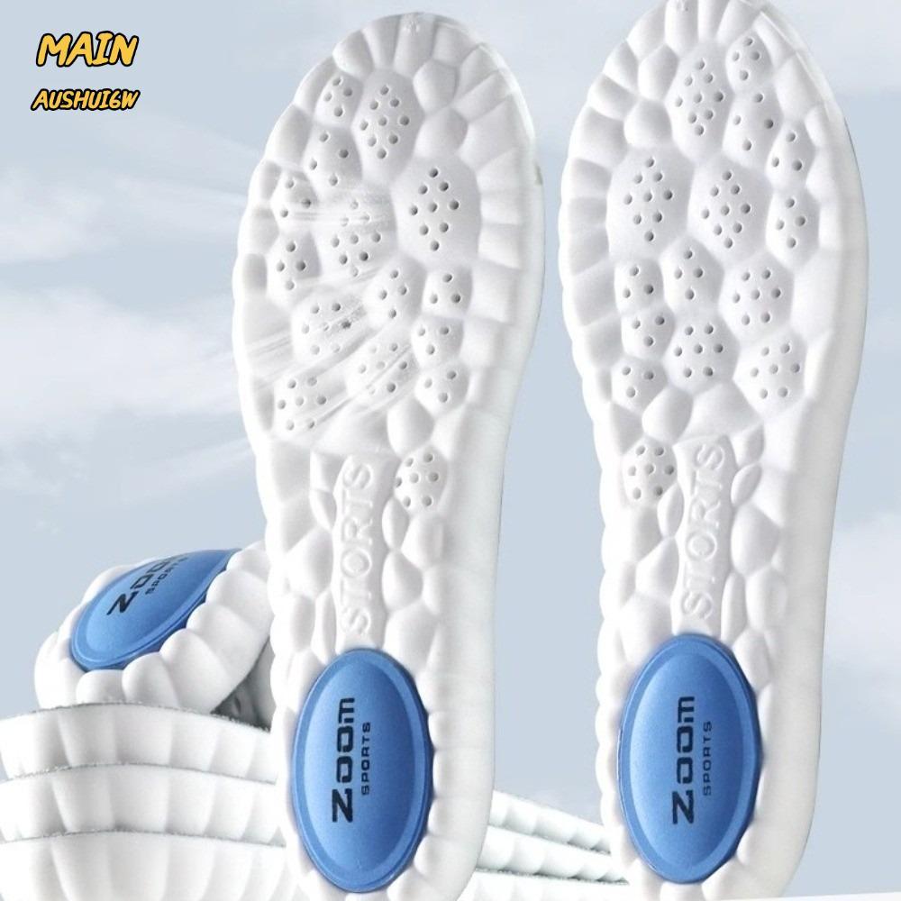 MAINAUSHUI6W 1 คู่แผ่นรองเท้า,การดูดซับแรงกระแทก 4D Soft Plantar Fasciitis Insole, Arch Support Brea