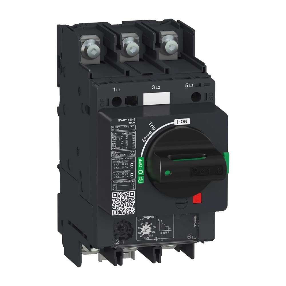 Hot Best Seller ขายดีที่สุด GV4P02N6 Industrial Motor Circuit Breaker TeSys GV4 3P 2A Icu 50kA Therm