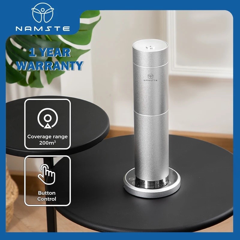 7F8A 200m3 Aroma Diffuser คอลัมน์โลหะน้ําหอมน้ํามันหอมระเหย Air Freshener WIFI APP บ้านรสชาติกาแฟเคร