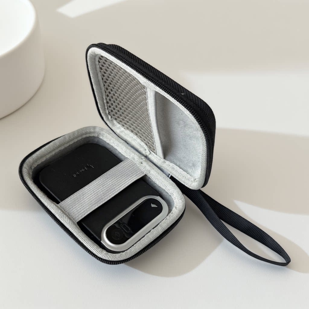 เหมาะสําหรับ Ali Nail Recorder Storage Bag Nail Nail DingTalk A1 Voice Recorder Storage Box Shock-Re