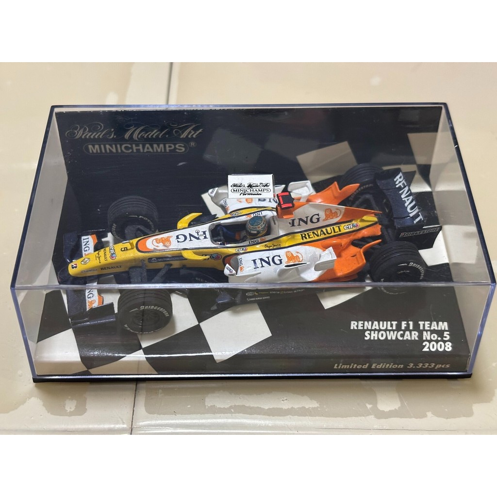 MINICHAMPS Mini Cut F1 1/43 Alon Soleno F1 SHOWCAR 2008 ING หัวเคลือบ Brother เมื่อเคลือบเพราะบางอุบ