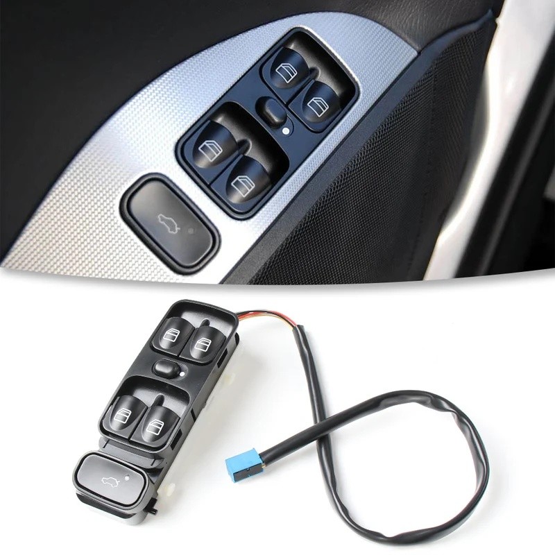1 ชิ้น A2098203410 2098 203 410 ควบคุมสวิทช์หน้าต่างปุ่มสําหรับ MERCEDES CLK W208 W209 CLK200 CLK240