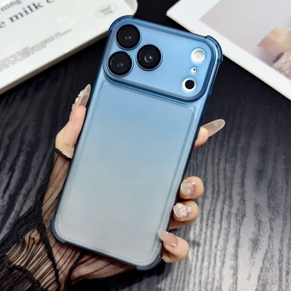 เข้ากันได้กับ iPhone 13 Pro Max, สําหรับ iPhone 17 Pro, IP15, 16 Pro Max Gradient Anti-Shock Soft Ca