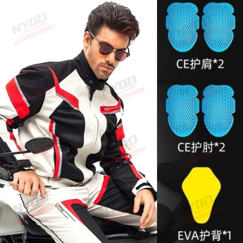 DUHAN เสื้อแจ็คเก็ตขี่มอเตอร์ไซค์ผู้ชายฤดูร้อนสบายตาข่ายระบายอากาศ Four Seasons Anti Fall เสื้อแจ็คเ