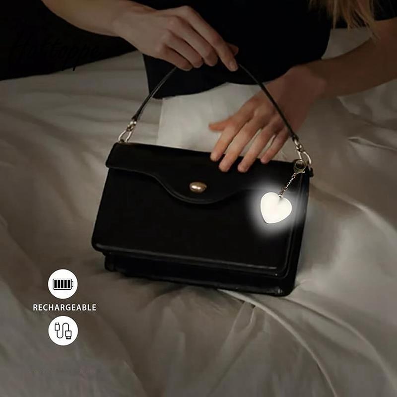 hottoppeFor Tote Bag Touch Sensing Light, Touch Sensor Purse Light, Heart Shape Handbag for Tote Wal