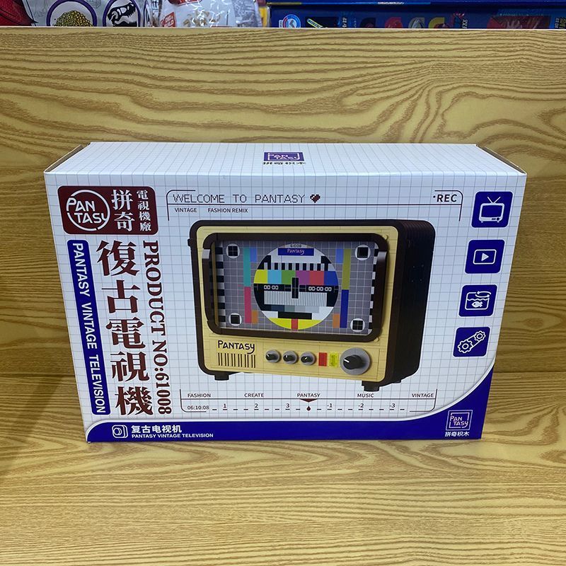 Pinqi Retro TV Assembly ของแท้ diy ของเล่นเพื่อการศึกษา 90s Steam สินค้าใหม่ S
