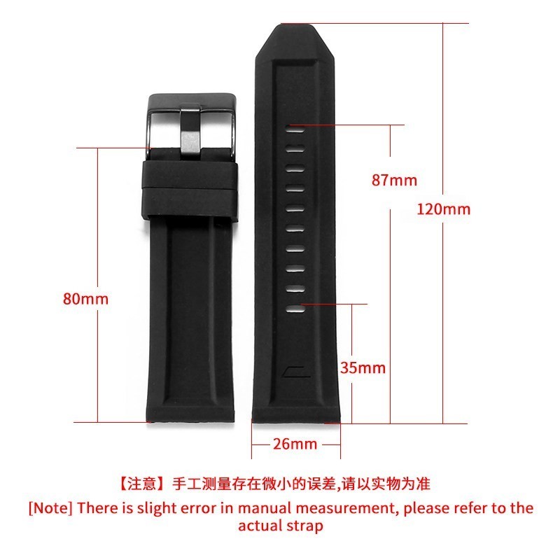 สายรัดเหมาะสําหรับดีเซลสายนาฬิกาซิลิโคนชาย DZ4318/7395/4496/4323 เทปเดิม 26 มม.