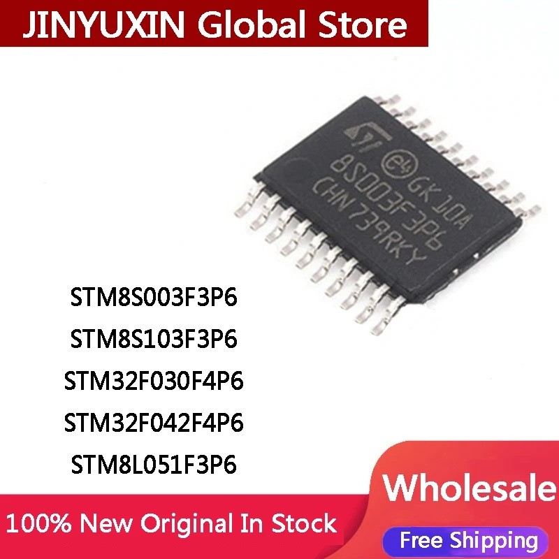 5 ชิ้น STM8S003F3P6 STM8S103F3P6 STM32F030F4P6 STM32F042F4P6 STM8L051F3P6 STM32F031F6P6P6P6P6P6P6P6P