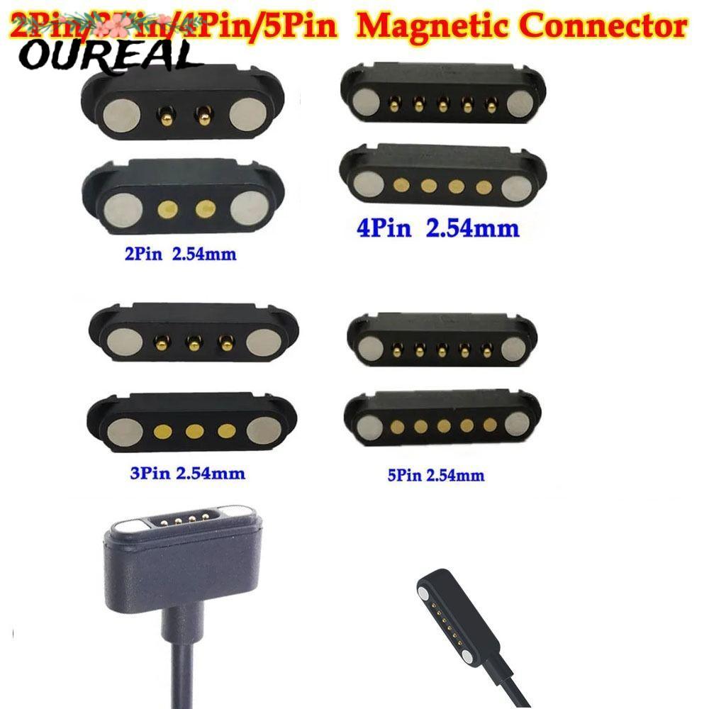 OUREAL Pogopin Magnetic Connector, 2A กันน้ํา DC Magnetic Pogo Pin Connector, 2Pin 3Pin 4Pin 5Pin Sp