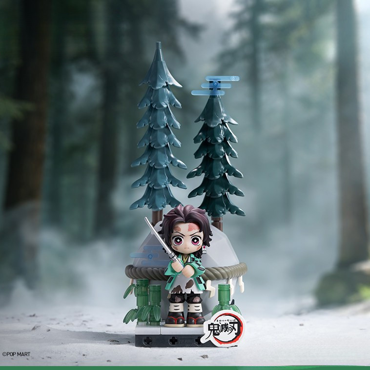 POPMART Demon Slayer Unwavering Resolve Arc Block Figures กล่องตาบอดของขวัญ Tanjiro Kamado OD5