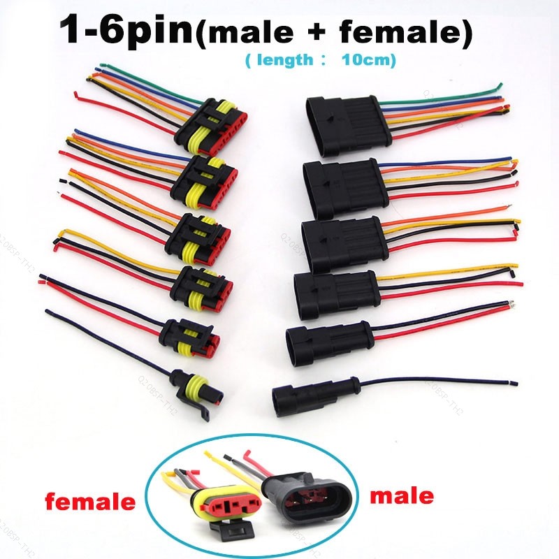 1 คู่ 1P 2P 3P 4P 5P 6P Way กันน้ําไฟฟ้า Auto Connector ชายหญิงปลั๊กสายไฟ TH20B2