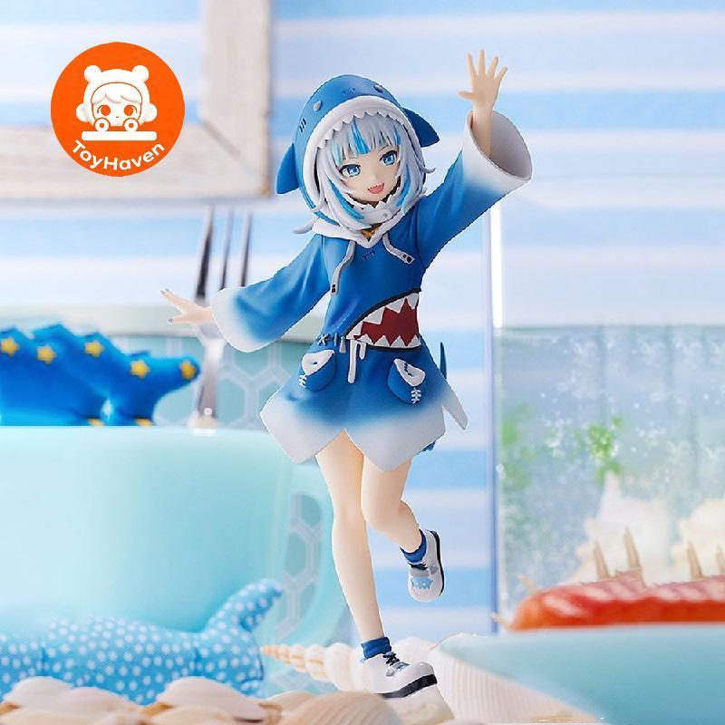 Ori-Gav Gura Shark Sister-15cm Virtual Anchor สาวสวย GK รูปชั้นวางหนังสือเดสก์ท็อปอินเทรนด์เล่นตกแต่
