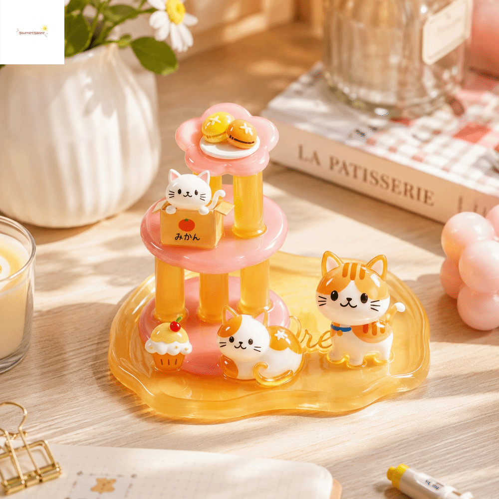 GOURMETGALORE 3D สติกเกอร์คริสตัล, DIY หมีสติกเกอร์นูน,เครื่องประดับซ้อนแมวกระต่ายตลกเด็กสติกเกอร์วางซ้อนกันได้เครื่องเขียน
