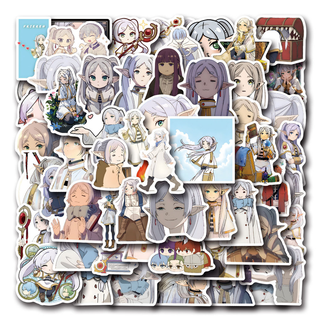 55PCS Frieren Beyond Journeys สติกเกอร์ Frieren DIY สติกเกอร์ Scrapbooking โทรศัพท์กระเป๋าเดินทางกัน