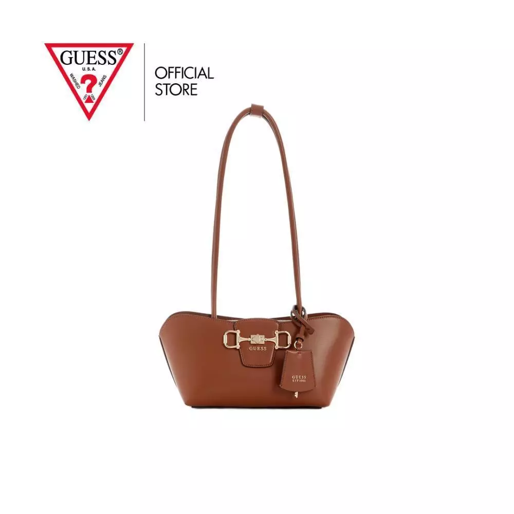 GUESS กระเป๋า รุ่น VG991008 JANIE SHOULDER SATCHEL สีน้ำตาล