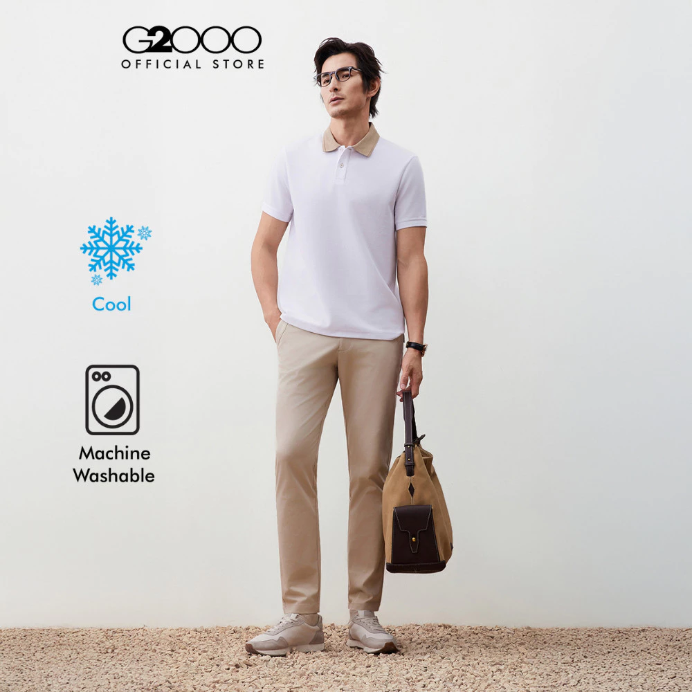 G2000 เสื้อโปโลสำหรับผู้ชาย Regular Fit รุ่น 5614146100 สีขาว