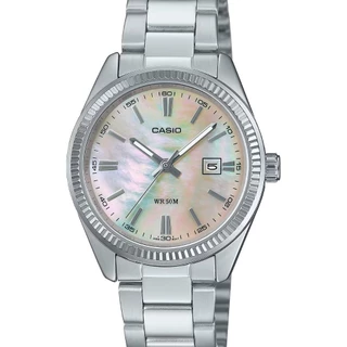 CASIO นาฬิกาข้อมือ CASIO รุ่น LTP-1302DS-4AVDF สายสเตนเลสสตีล สีมุก