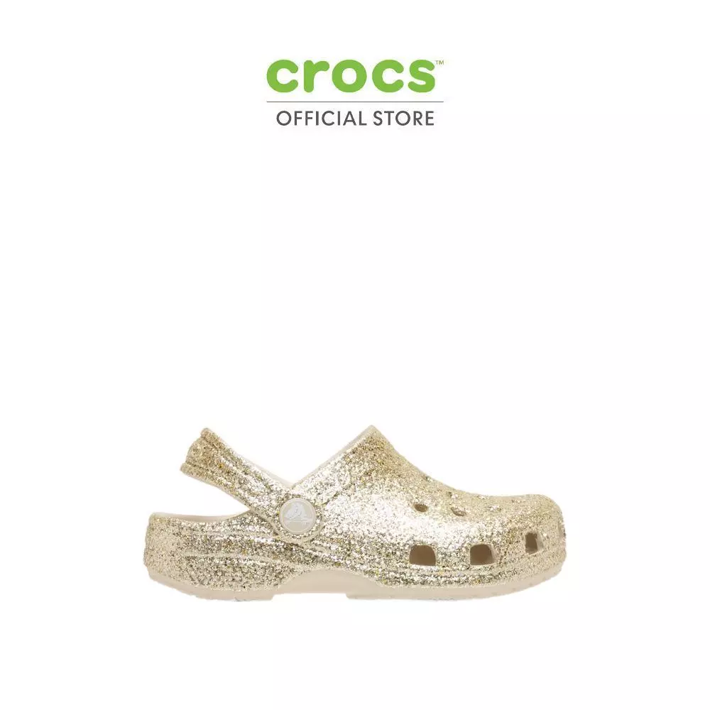 CROCS รองเท้าลำลองเด็ก CLASSIC CHUNKY GLITTER CLOG รุ่น CS 211939-0LH - SANDSTONE