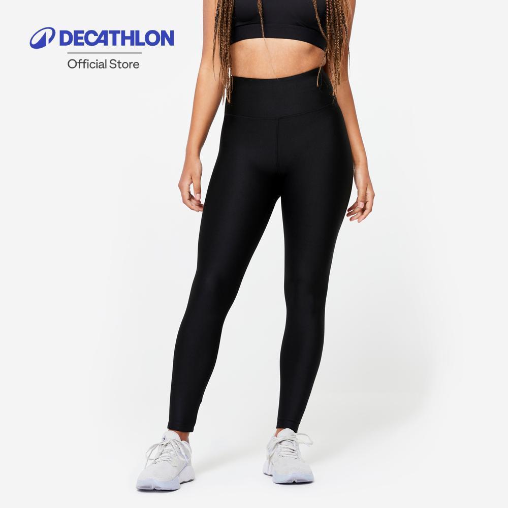 Decathlon Women'S High-Waisted Fitness Leggings กางเกงเลกกิ้งผู้หญิงเอวสูง - Black