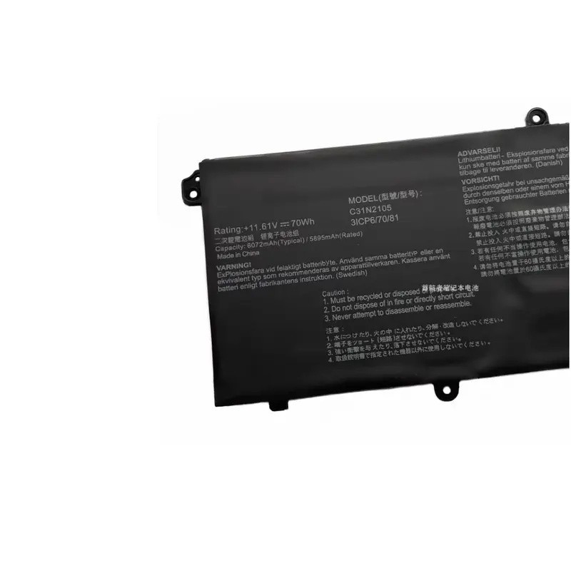 สําหรับ ASUS Twin 15 K3502ZA12500 15.6 นิ้ว K3502ZA K3502 K3402Z S5600F S4600F 11.61V 70Wh C31N2105 