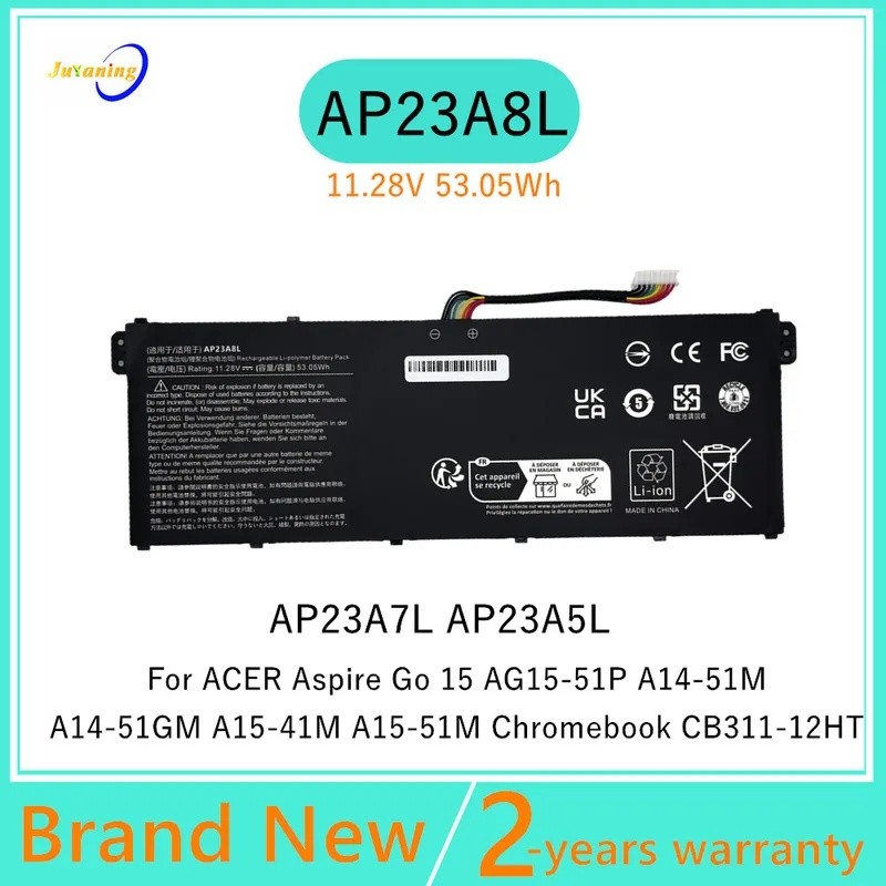 แบตเตอรี่แล็ปท็อปสําหรับ Acer Aspire Go 15 AG15-51P 14 A14-51M A15-41M 15 A15-51M สําหรับ Chromebook
