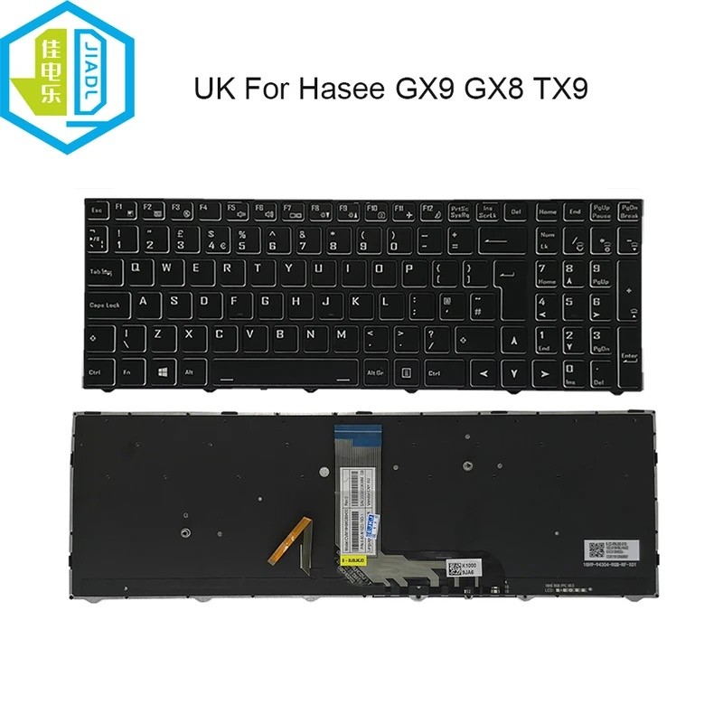ใหม่ UK GB แป้นพิมพ์แล็ปท็อปสําหรับ Hasee GX9 GX8 TX9 CT5DK TX8 CT5DH TX7 Z7-CT7NA Z7M-CT5NA คีย์บอร