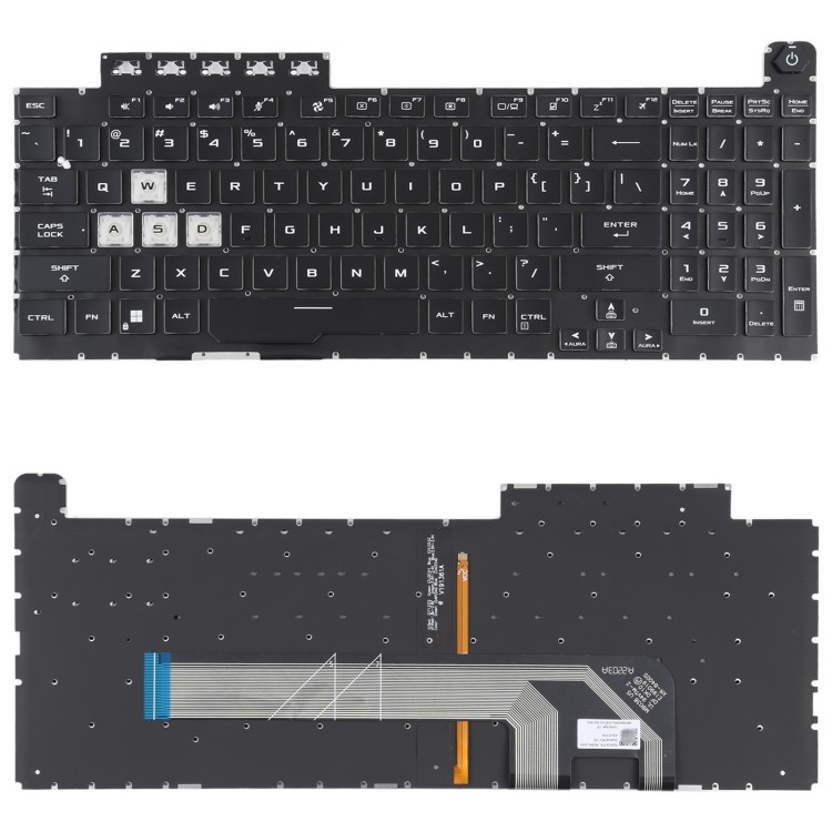 สําหรับ Asus TUF Gaming F15 FX506 FA506 คีย์บอร์ดรุ่น US พร้อมไฟแบ็คไลท์