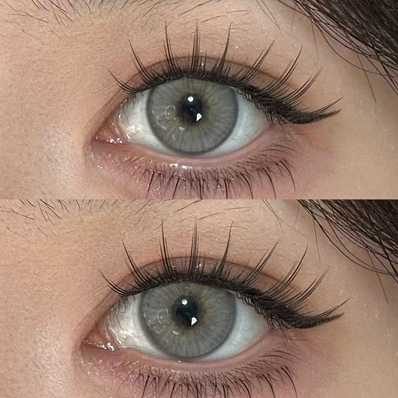 ESTONIA คอนแทคเลนส์สายตา -1.00/-6.00 คอนแทคเลนส์สีธรรมชาติ คอนแทคเลนส์สีเทาสำหรับคนตาโต ขนาด 14.5 มม