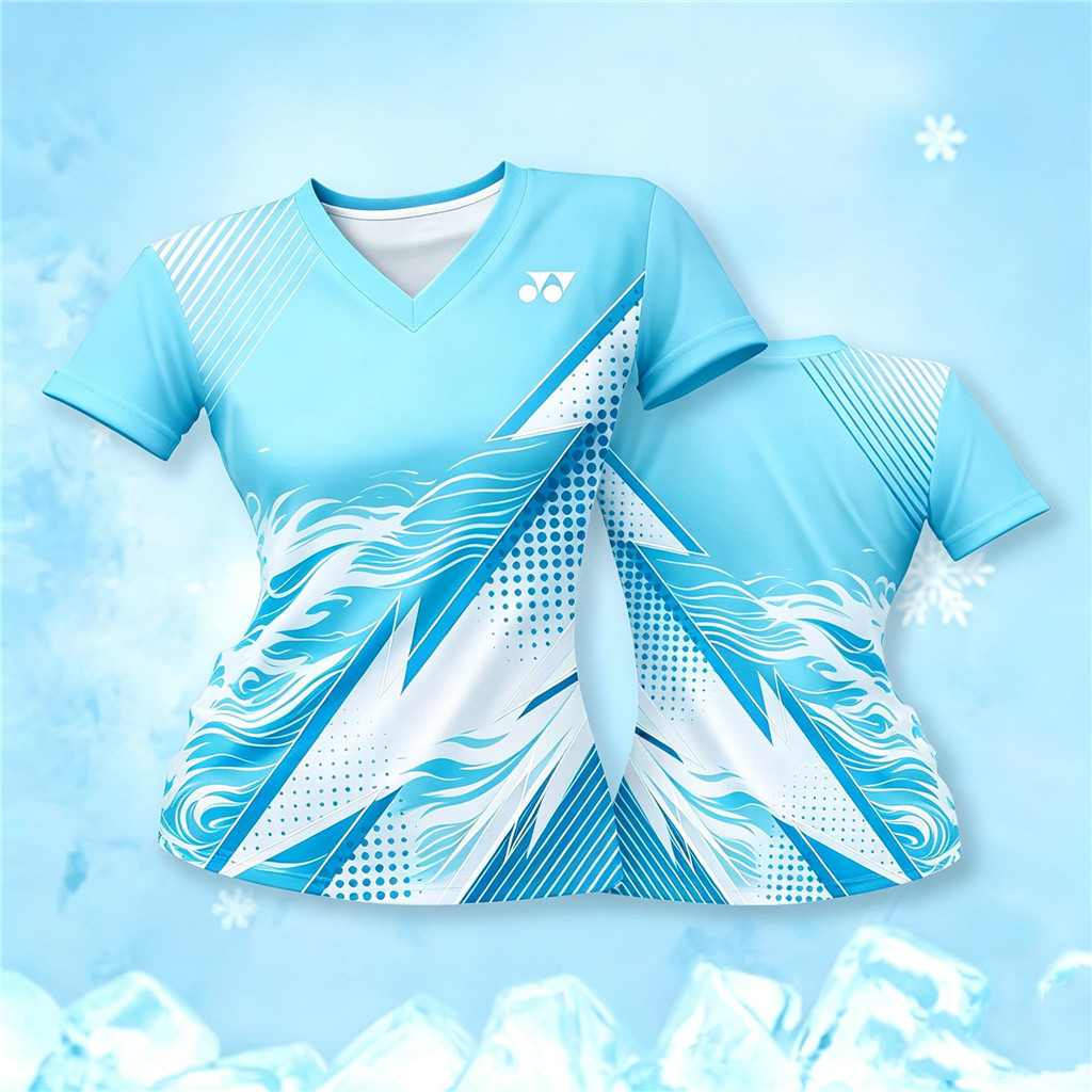 ผู้หญิงยี่ห้อJerseyแบดมินตันเสื้อยืดผู้หญิงVคอกีฬาแขนสั้นZumbaชุดBreathable Quick-Dryingเสื้อกันหนาว