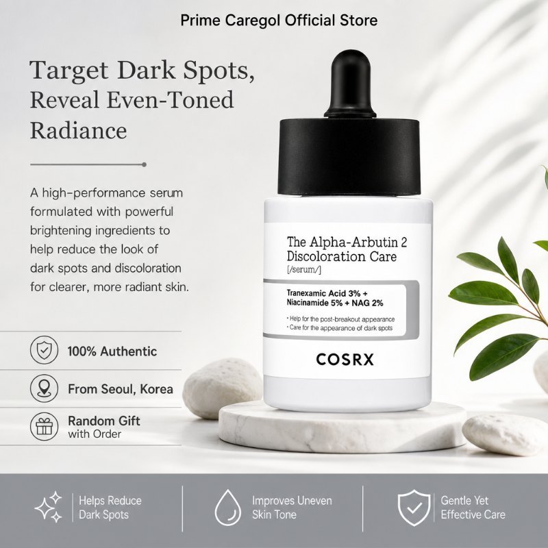 COSRX Alpha Arbutin 2 Discoloration Care Serum 50ml สําหรับจุดด่างดําและการแก้ไขโทน Hydrating ส่งจาก